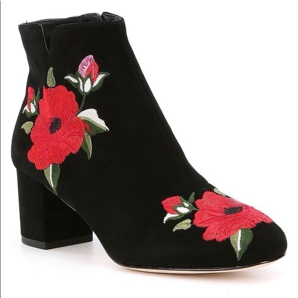 kate spade Shoes - ✨ Kate Spade New York Langton Suede Embroidered Booties 9.5 ✨